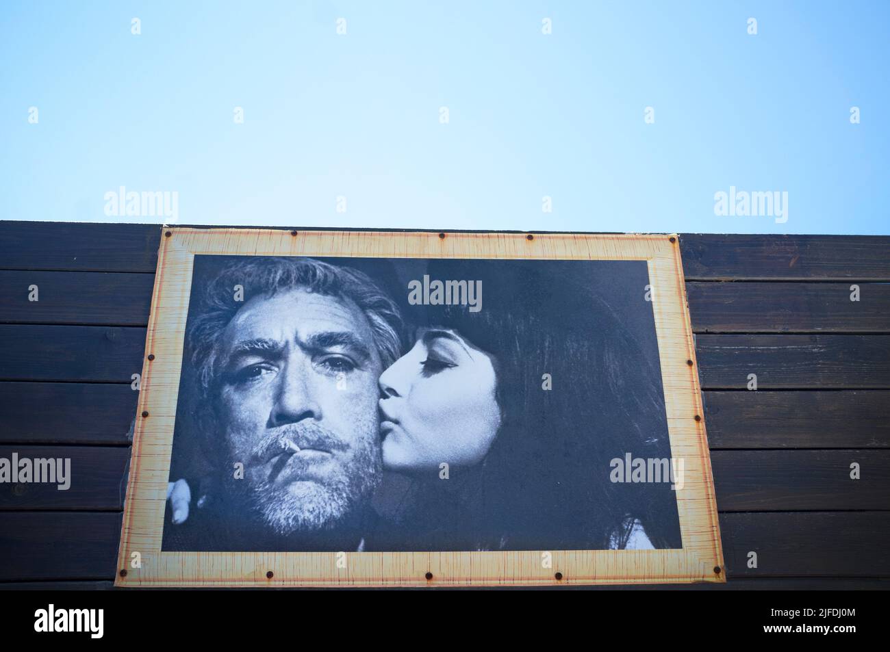 Ein Poolbereich auf Kreta, in der Nähe des Drehort Zorba, des Griechen Stockfoto