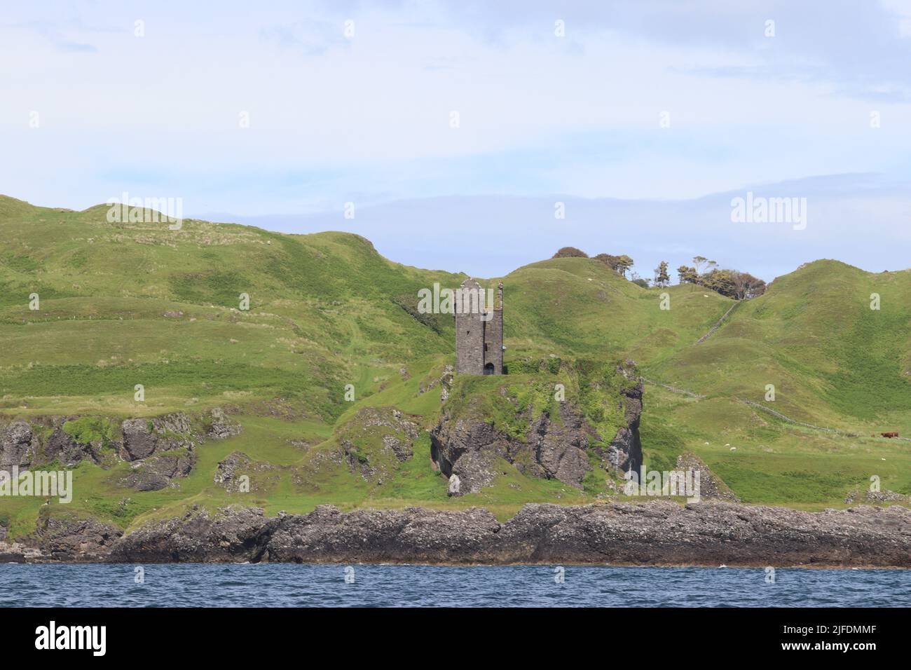 Altes Schloss auf der Insel Kerrera Stockfoto