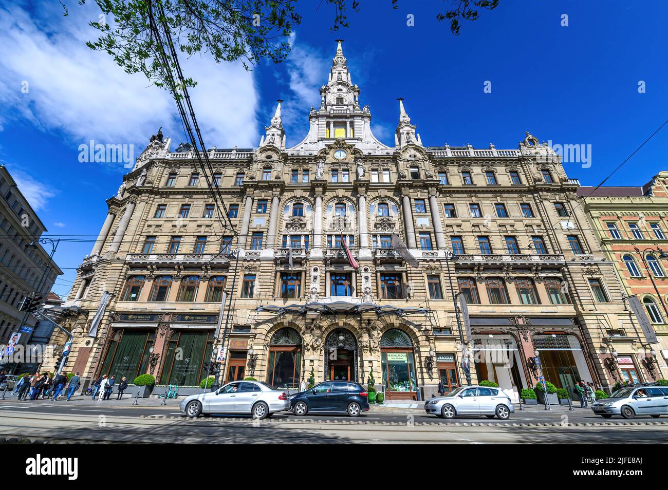 Budapest, Ungarn. New York Cafe, eines der schönsten Cafés der Welt, in einem Luxushotel Stockfoto