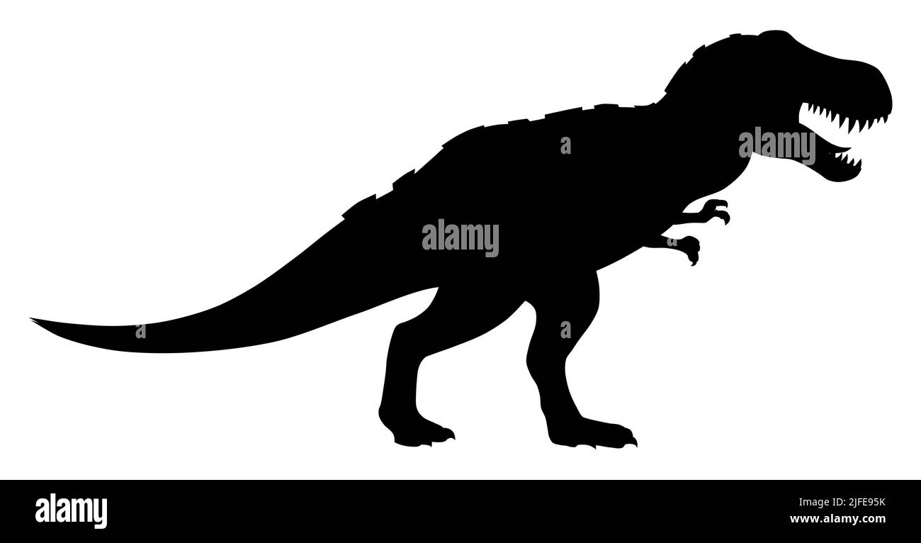 Dinosaurier Silhouette. Vector Illustration. Tyrannosaurus Stock Vektor