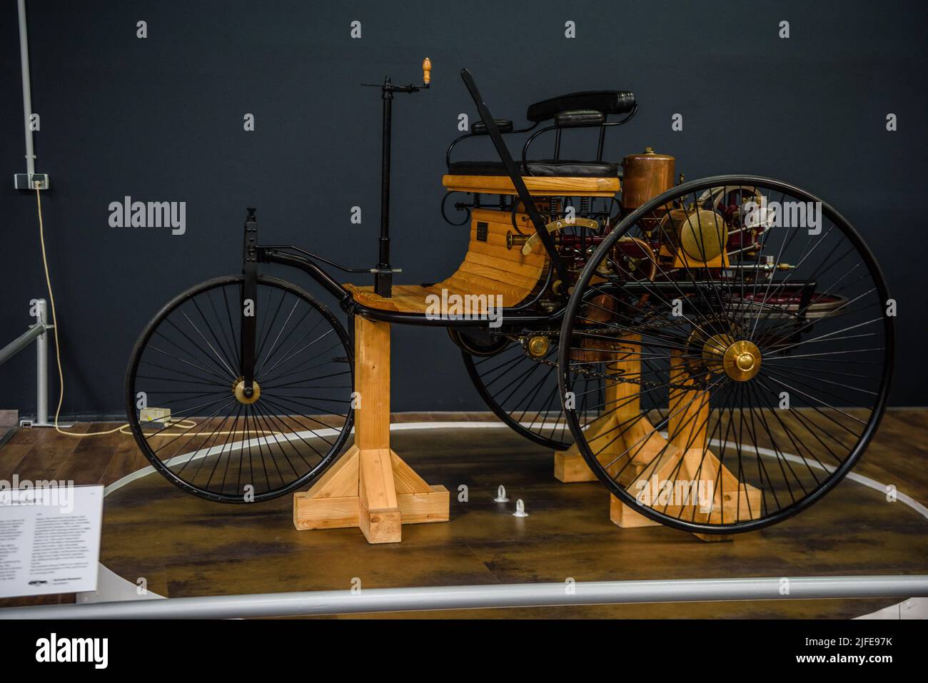 SINSHEIM, DEUTSCHLAND - MAI 2022: Benz Patent Motorwagen Modell 1 1886. Stockfoto