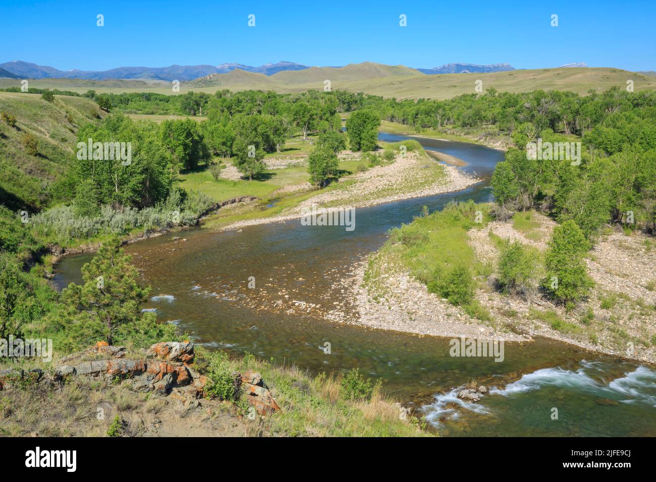 dearborn River in der Nähe von craig, montana Stockfoto