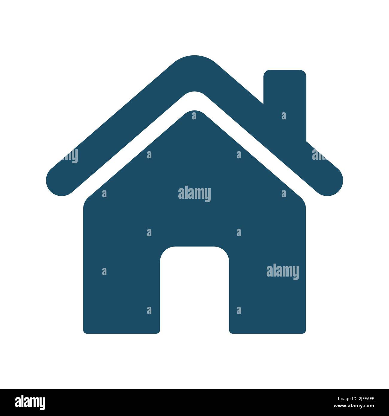 Hochwertiges dunkelblaues flaches Haus, Heimsymbol. Piktogramm, Symbolsatz, Illustration. Nützlich für Websites, Banner, Grußkarten, Apps und Social Media po Stockfoto