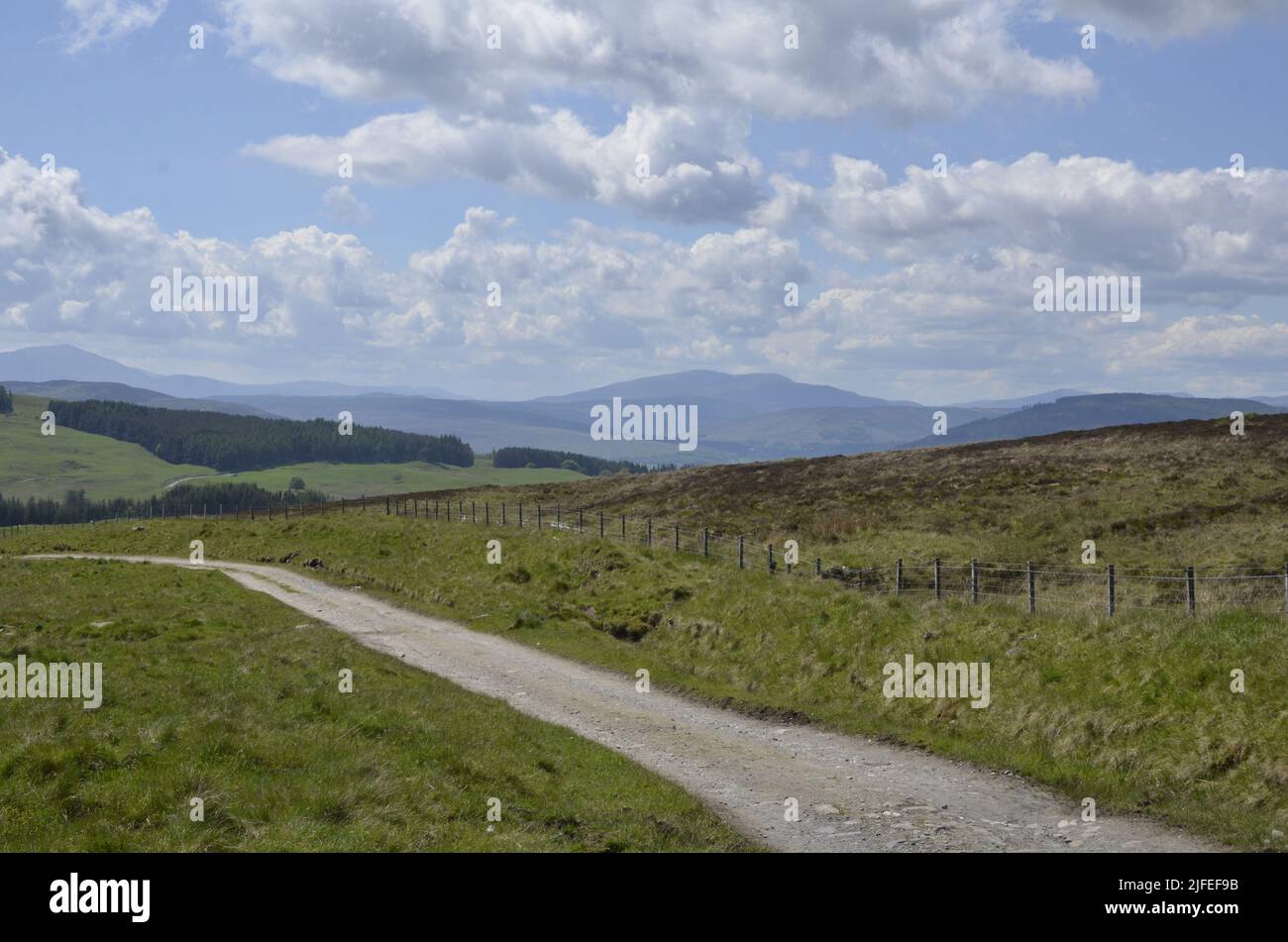 Die Landschaft bei Glen Tilt in der Nähe von Blair Atholl in den schottischen Highlands Stockfoto