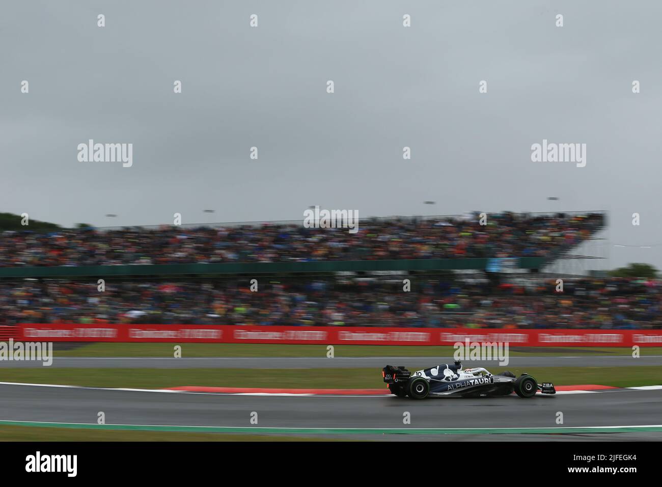 2.. Juli 2022, Silverstone Circuit, Silverstone, Northamptonshire, England: Großer Preis von Großbritannien F1, Qualifikationstag: Scuderia AlphaTauri, Yuki Tsunoda Stockfoto