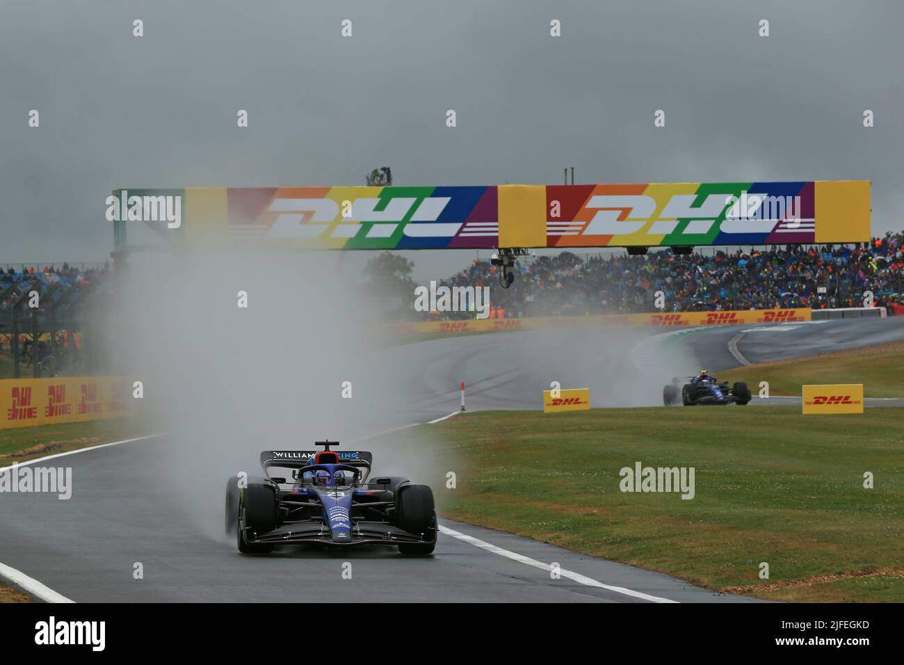 2.. Juli 2022, Silverstone Circuit, Silverstone, Northamptonshire, England: Großer Preis von Großbritannien F1, Qualifikationstag: Williams Racing, Alex Albon Stockfoto