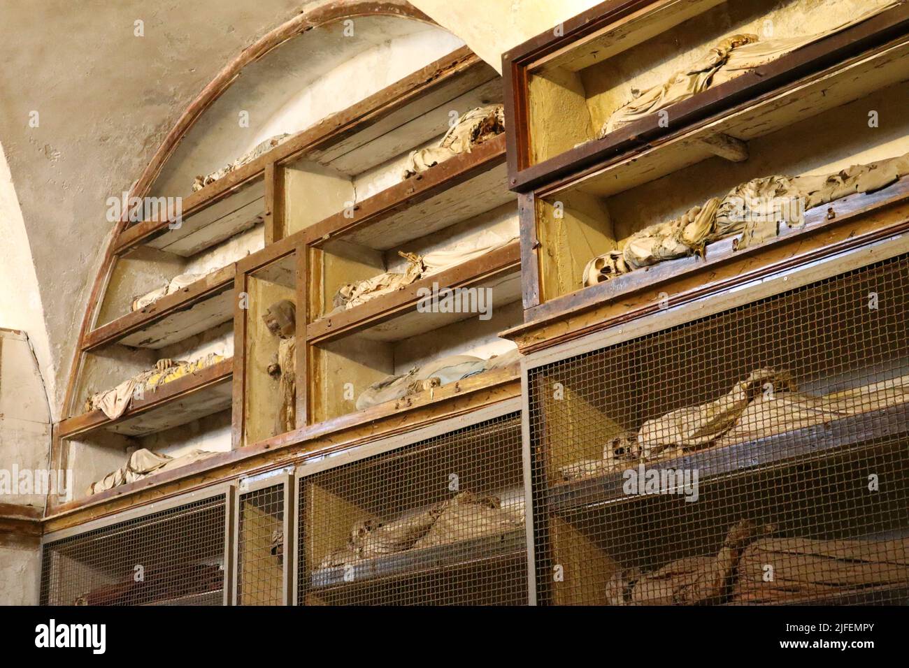 Palermo, Sizilien (Italien): Katakomben der Kapuziner (Catacombe dei Cappuccini) Stockfoto