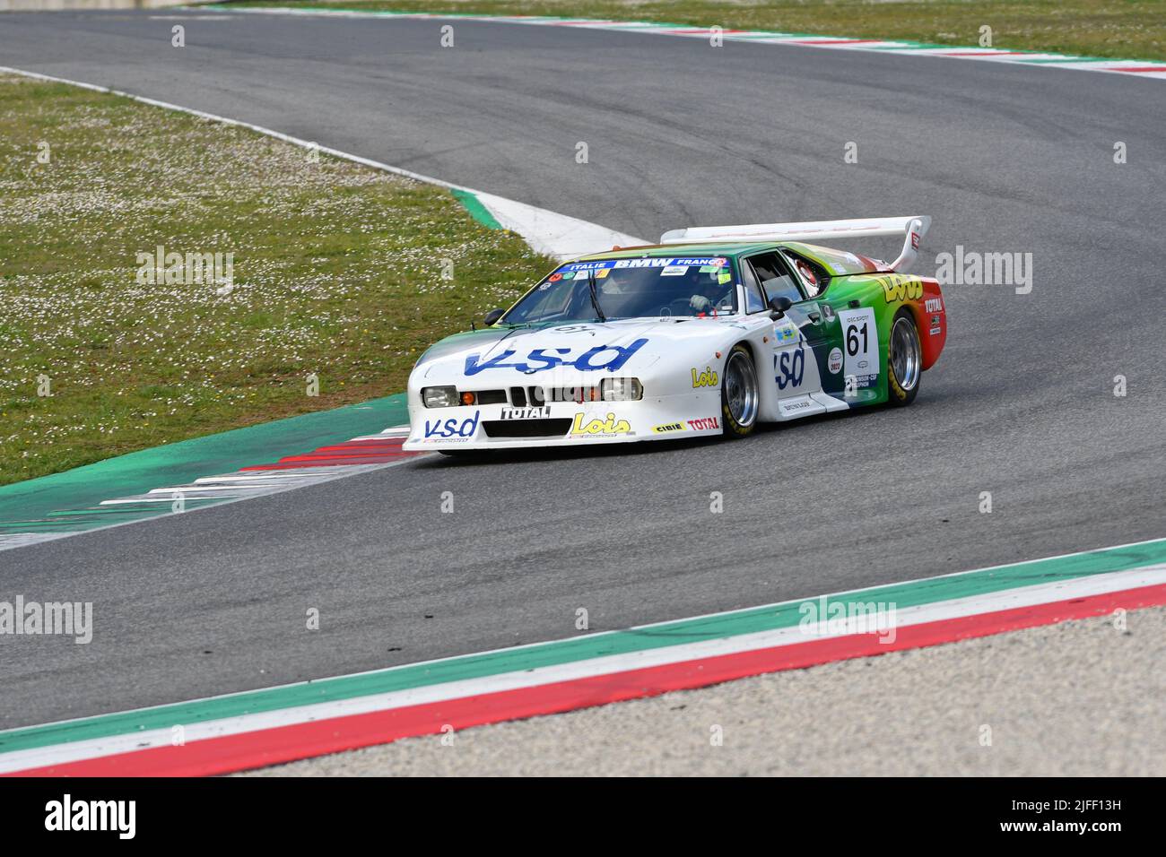 Scarperia, 3. April 2022: BMW M1 Gr.5 24h Le Mans-Jahr 1981 des Teams Italie-France VSD MB im Einsatz während des Mugello Classic 2022 auf dem Mugello Circuit in IT Stockfoto