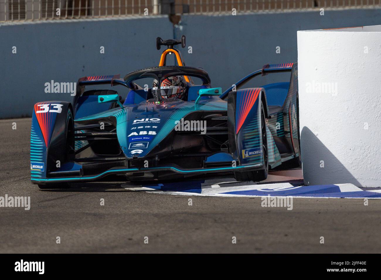 33 TICKTUM Dan (gbr), NIO 333 FE Team, Nio 333 001, Aktion während des Marrakesch ePrix 2022, 7. Treffen der ABB FIA Formel E Weltmeisterschaft 2021-22, auf dem Circuit International Automobile Moulay El Hassan vom 30. Juni bis 2. Juli in Marrakesch, Marokko - Foto Marc de Mattia / DPPI Stockfoto