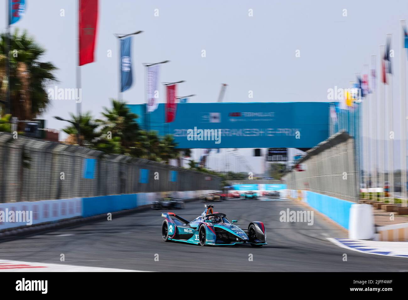 33 TICKTUM Dan (gbr), NIO 333 FE Team, Nio 333 001, Aktion während des Marrakesch ePrix 2022, 7. Treffen der ABB FIA Formel E Weltmeisterschaft 2021-22, auf dem Circuit International Automobile Moulay El Hassan vom 30. Juni bis 2. Juli in Marrakesch, Marokko - Foto Gregory Lenormand / DPPI Stockfoto