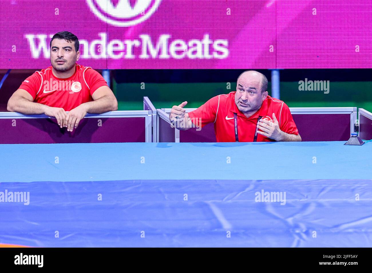 Matteo Pellicone, Rom, Italien, 02. Juli 2022, Mehmet Celik (TUR) Trainer FS 65kg während der Europameisterschaft U20 - Wrestling Stockfoto