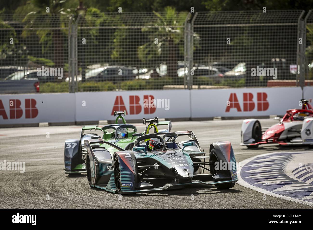 03 TURVEY Oliver (gbr), NIO 333 FE Team, Nio 333 001, Aktion während des Marrakesch ePrix 2022, 7. Treffen der ABB FIA Formel E Weltmeisterschaft 2021-22, auf dem Circuit International Automobile Moulay El Hassan vom 30. Juni bis 2. Juli, in Marrakesch, Marokko - Foto: Gregory Lenormand/DPPI/LiveMedia Stockfoto