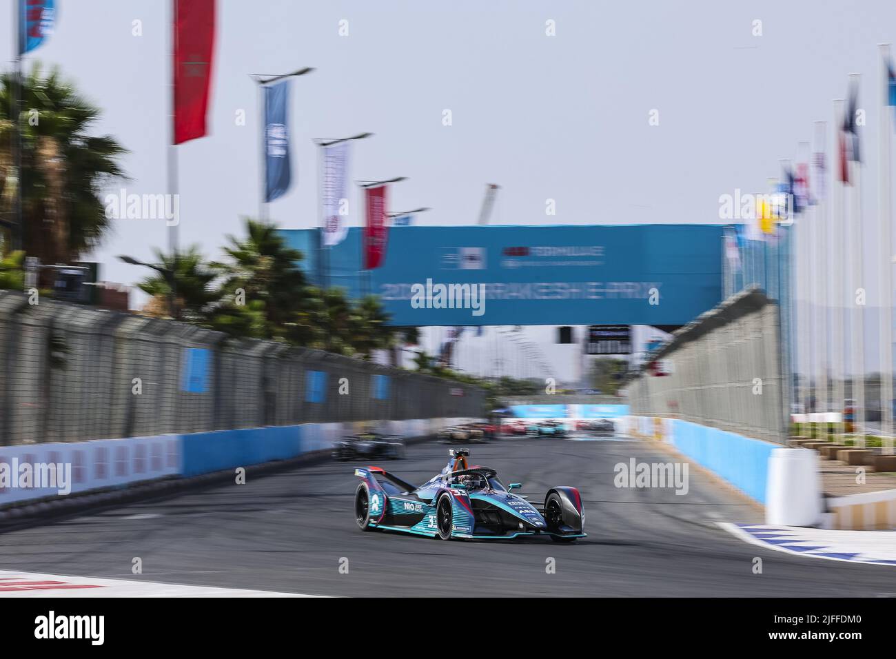 33 TICKTUM Dan (gbr), NIO 333 FE Team, Nio 333 001, Aktion beim Marrakesch ePrix 2022, 7. Treffen der ABB FIA Formel E Weltmeisterschaft 2021-22, auf dem Circuit International Automobile Moulay El Hassan vom 30. Juni bis 2. Juli in Marrakesch, Marokko - Foto: Gregory Lenormand/DPPI/LiveMedia Stockfoto