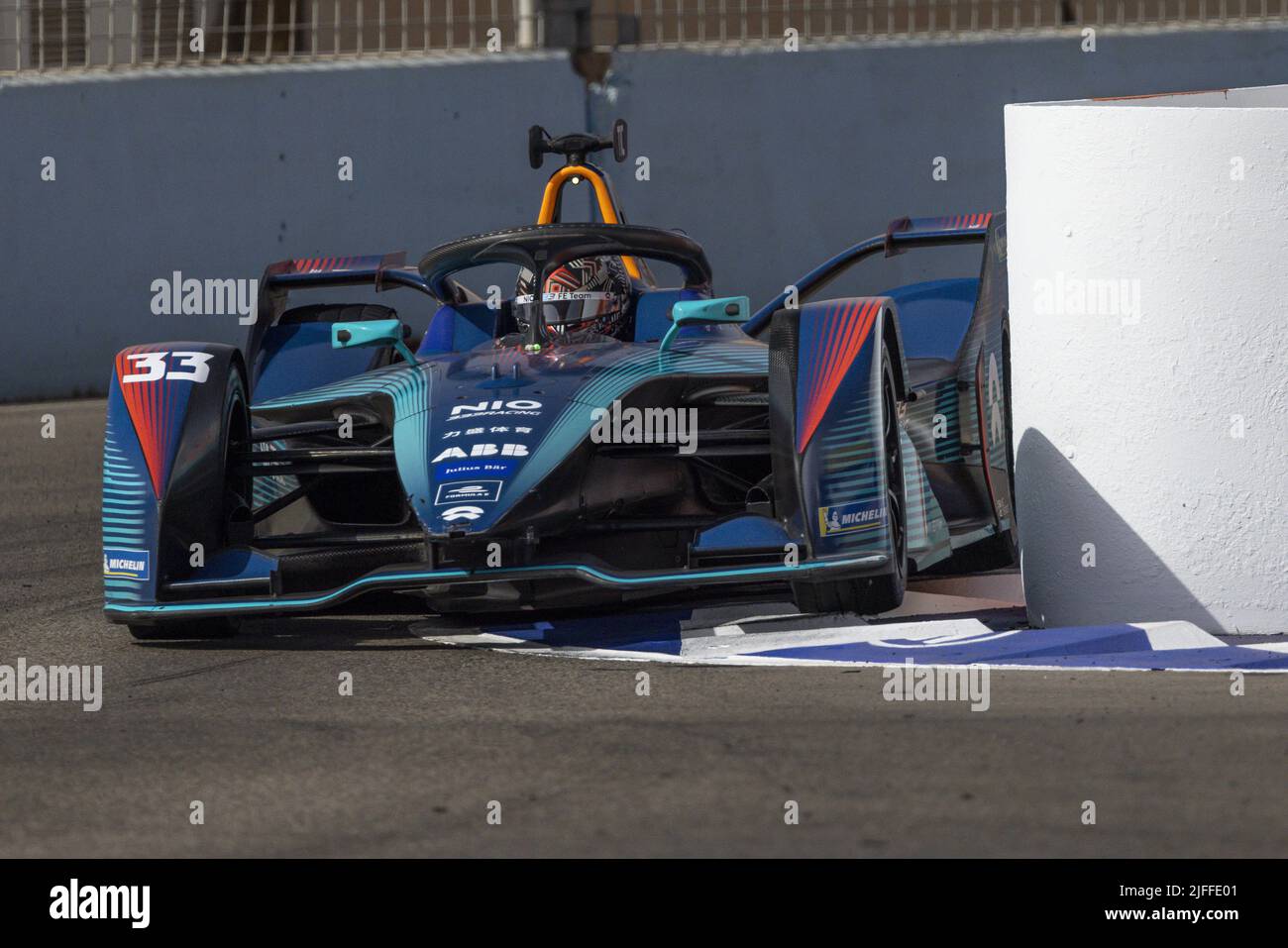 33 TICKTUM Dan (gbr), NIO 333 FE Team, Nio 333 001, Aktion beim Marrakesch ePrix 2022, 7. Treffen der ABB FIA Formel E Weltmeisterschaft 2021-22, auf dem Circuit International Automobile Moulay El Hassan vom 30. Juni bis 2. Juli in Marrakesch, Marokko - Foto: Marc De Mattia/DPPI/LiveMedia Stockfoto