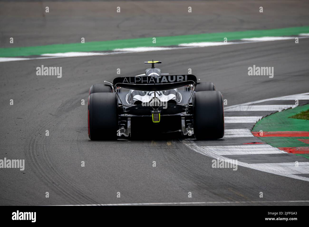 SILVERSTONE, VEREINIGTES KÖNIGREICH - 02. Juli 2022: Yuki Tsunoda aus Japan tritt für die Scuderia AlphaTauri an. Qualifying, Runde 10 der Meisterschaft 2022 F1. Kredit: Michael Potts/Alamy Live Nachrichten Stockfoto