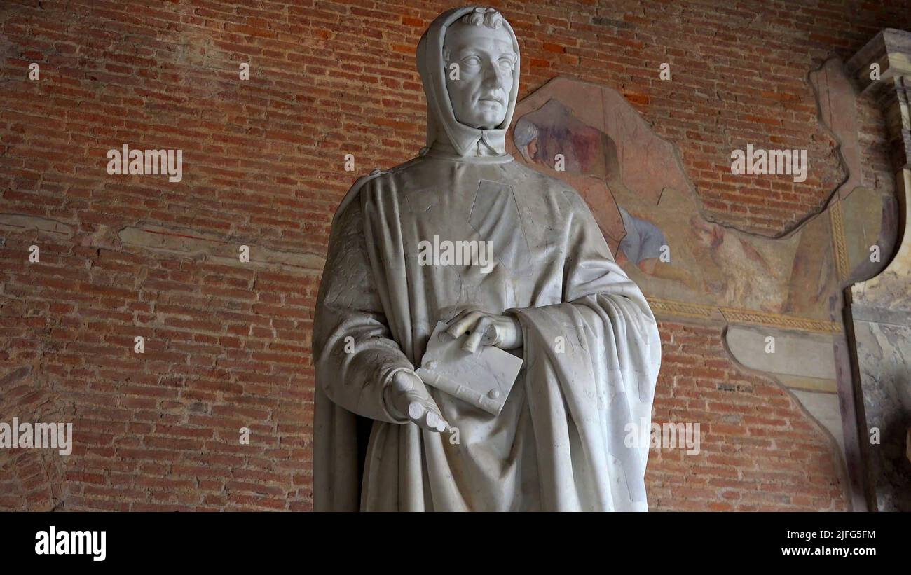 Statue von Leonardo Pisani genannt Fibonacci Stockfoto