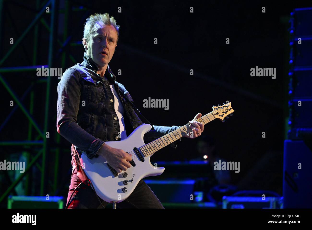Simon McBride von Deep Purple, während des Woosh! Tour, 2.. Juli, im Auditorium Parco della Musica, Rom, Italien Stockfoto