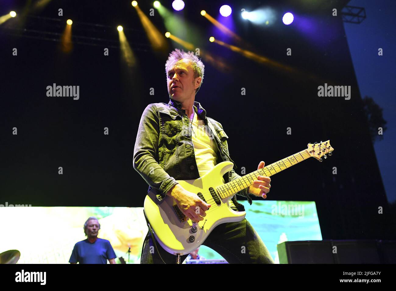 Simon McBride von Deep Purple, während des Woosh! Tour, 2.. Juli, im Auditorium Parco della Musica, Rom, Italien Stockfoto