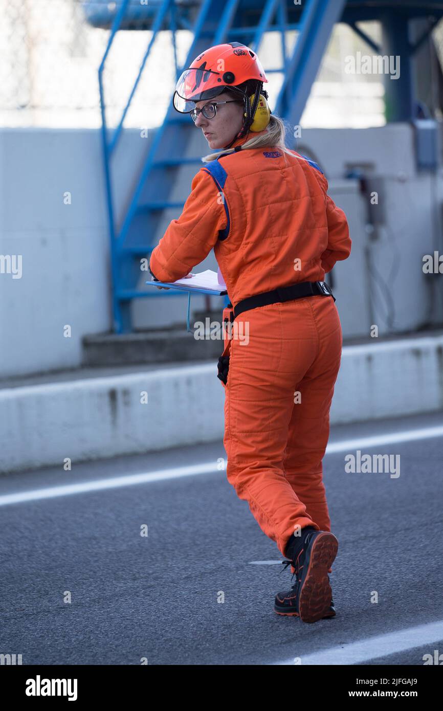 Autodromo di Monza, Monza, Italien, 03. Juli 2022, Marshall während der ELMS 2022 - European Le Mans Series - Endurance Stockfoto