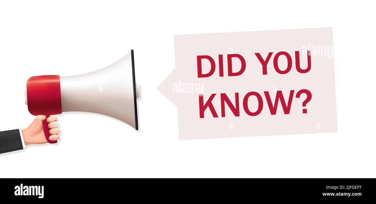 Kennen Sie das Etikett von Megaphon Stock Vektor