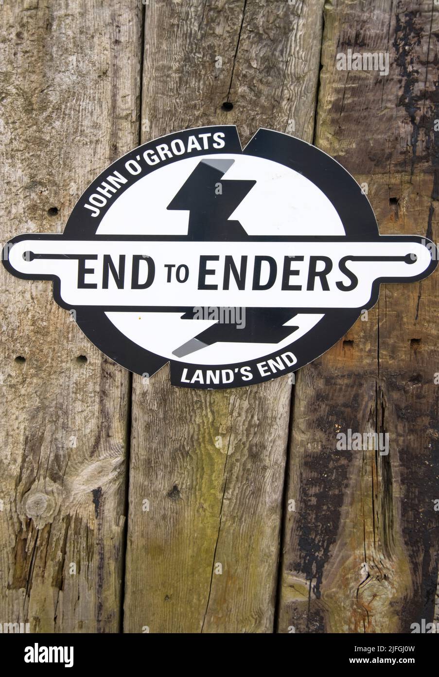 Schilder bei john o'groats an der Nordküste schottlands Stockfoto