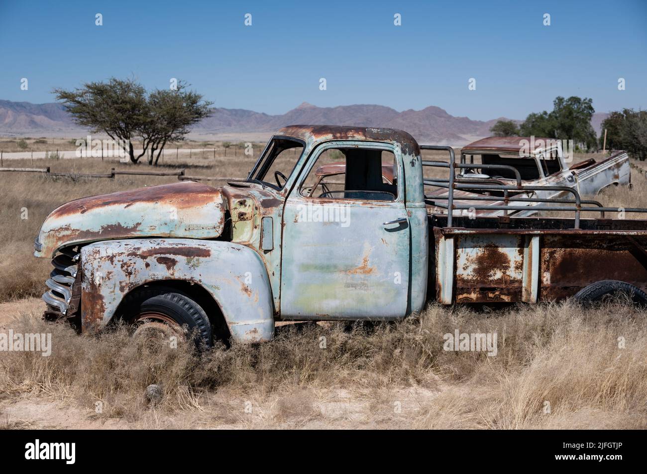 Altes verlassene Autowrack in Solitaire Namibia Stockfoto
