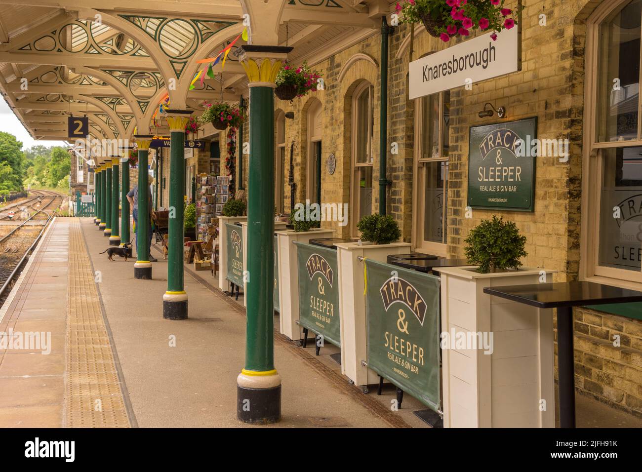 Knaresborough Rail Station auf der Strecke York nach Harrogate Stockfoto