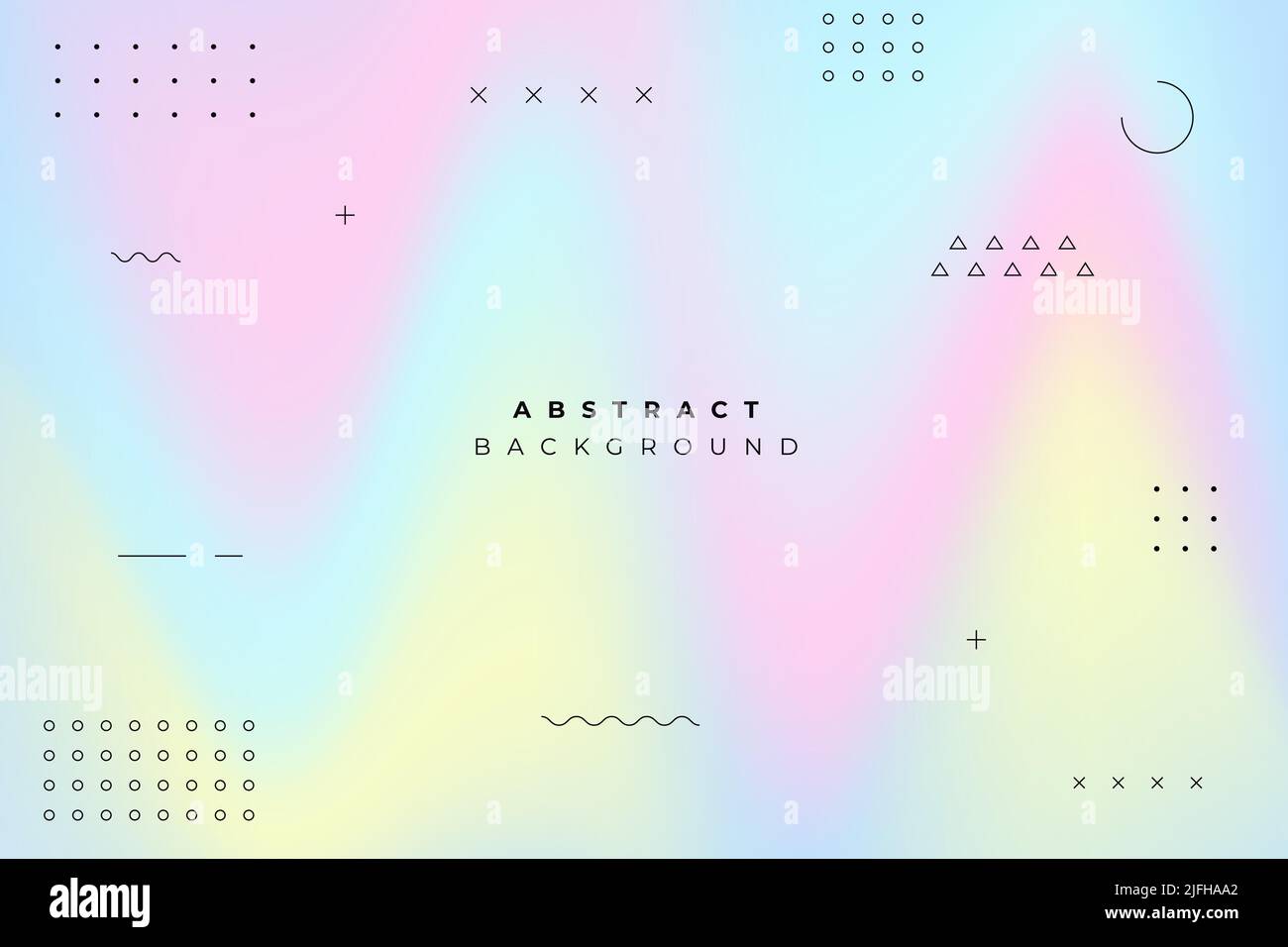 Farbenfroher, holografischer abstrakter Hintergrund. Vektor EPS 10 Stock Vektor