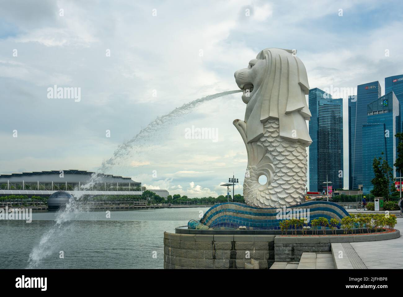 Merlion statue Singapur Stockfoto