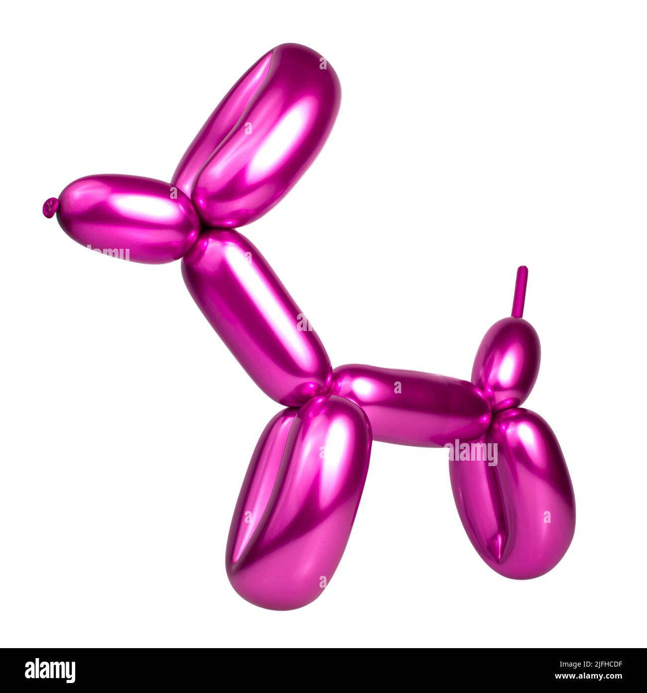 Party Ballon Hund Spielzeug isoliert auf dem weißen Hintergrund Stockfoto