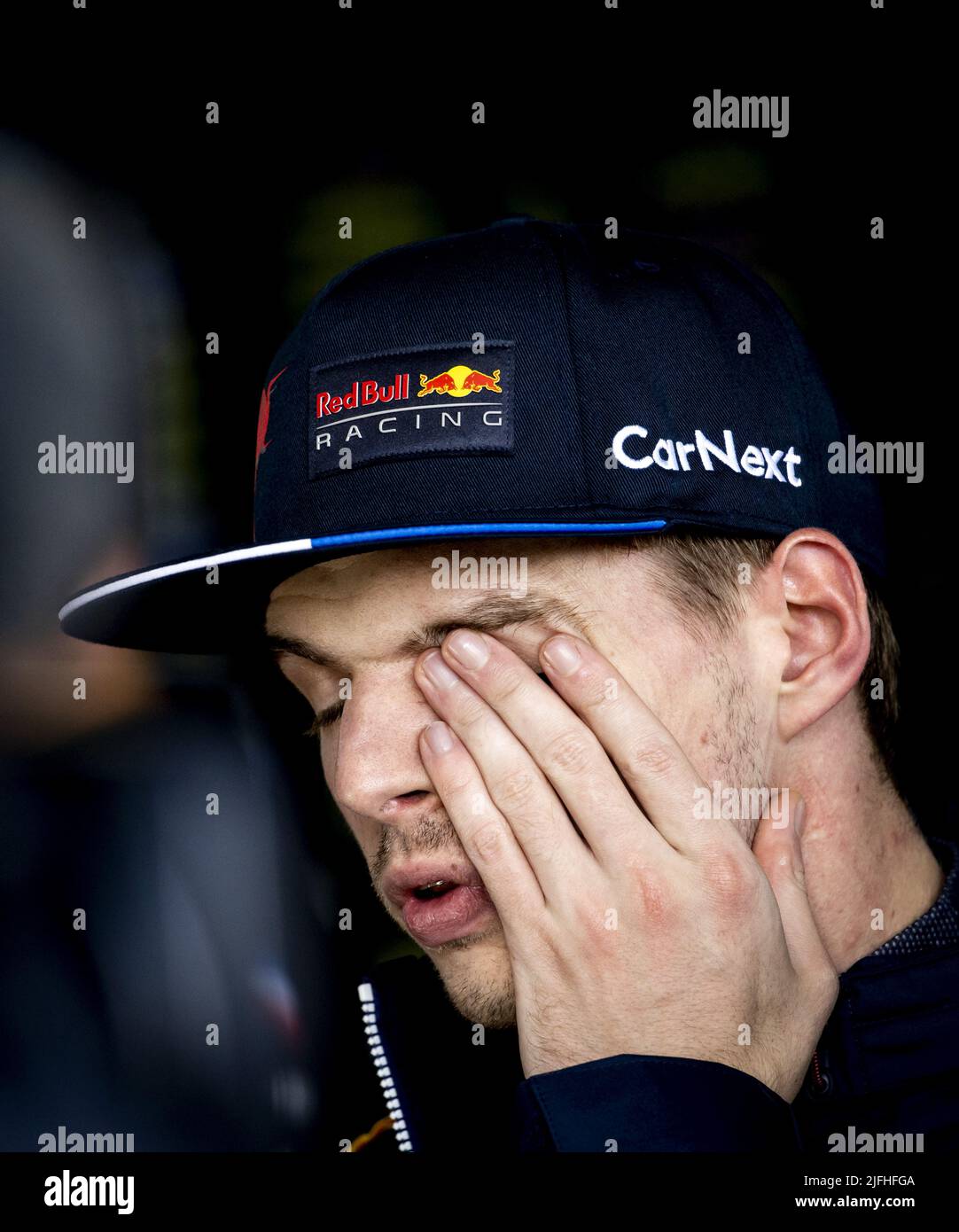 Silverstone, Großbritannien. 3.. Juli 2022. NORTHAMPTON - Max Verstappen nach dem Grand Prix von Großbritannien F1 in Silverstone am 3. Juli 2022 in Northampton, England. REMKO DE WAAL Kredit: ANP/Alamy Live News Stockfoto