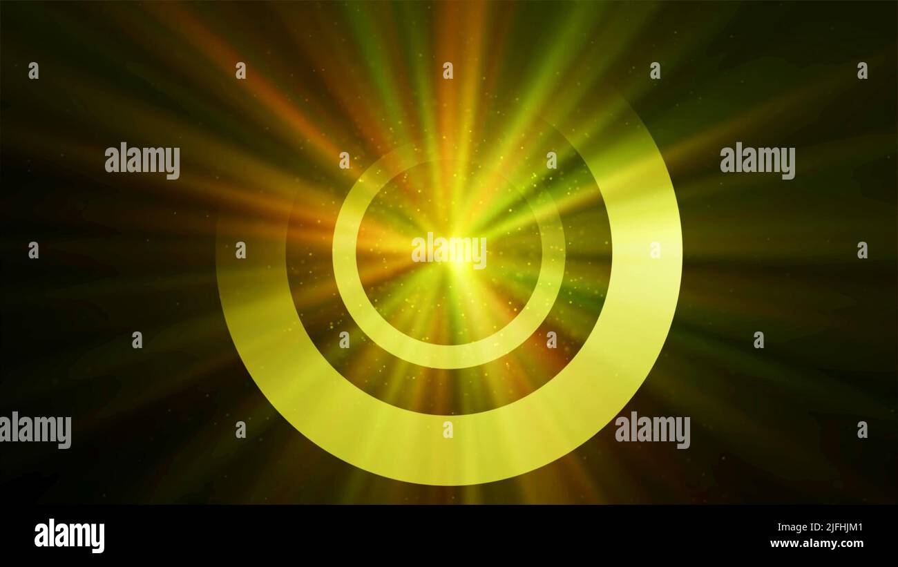 Abbildung 3D eines abstrakten Fotos der Sonne in der Galaxie Stockfoto