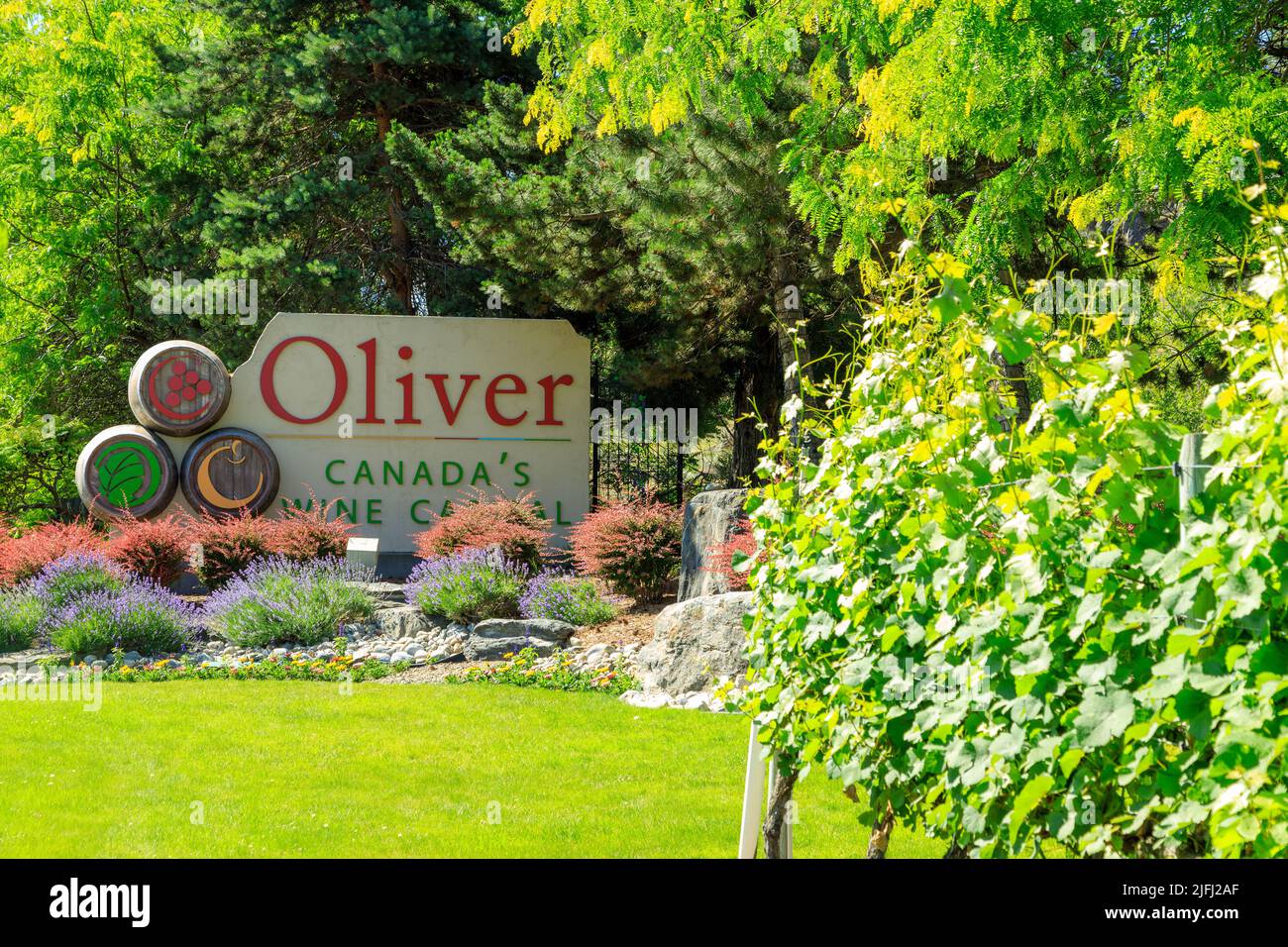 Oliver, British Columbia, Kanada 29. Juni 2022 Schild „Canada's Wine