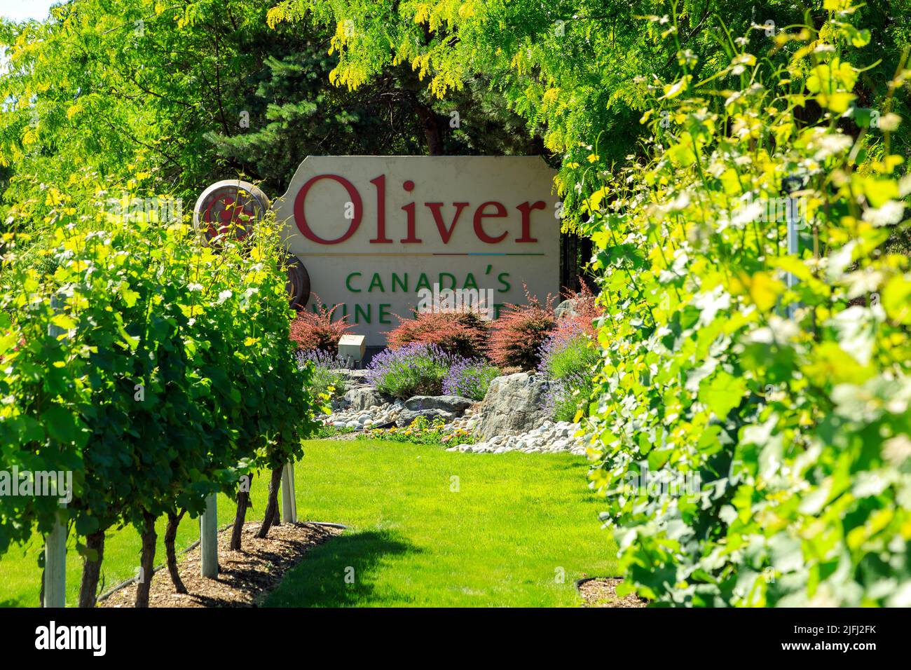 Oliver, British Columbia, Kanada 29. Juni 2022 Schild „Canada's Wine