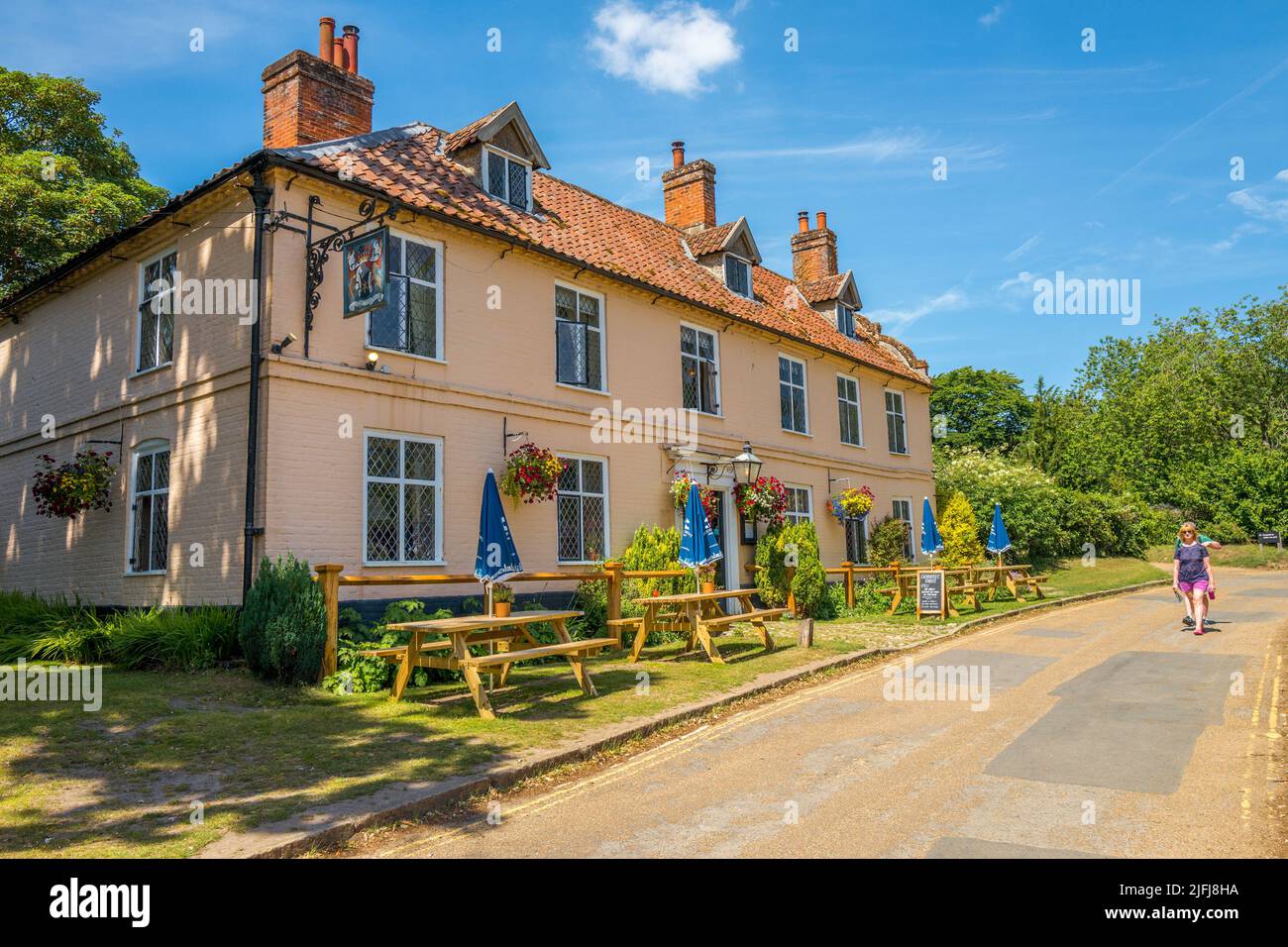 The Buckinghamshire Arms, oder Buck Arms, ein Hotel in Blickling, Aylsham, Norfolk. Stockfoto