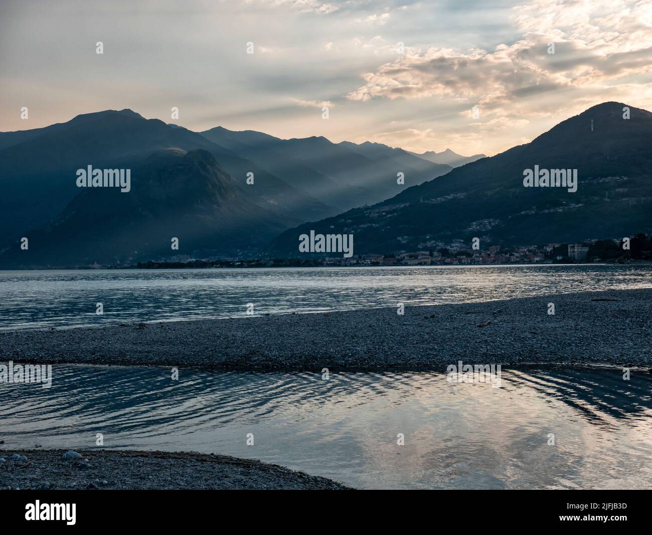 Landschaft des Comer Sees von Domaso Dorf Stockfoto