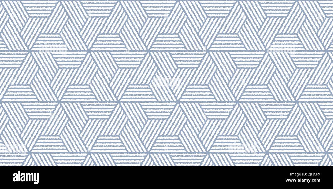 Abstraktes geometrisches Muster mit gewellten Streifen-Linien. Webdesign Hintergrund der blauen Polygon-Form Stock Vektor