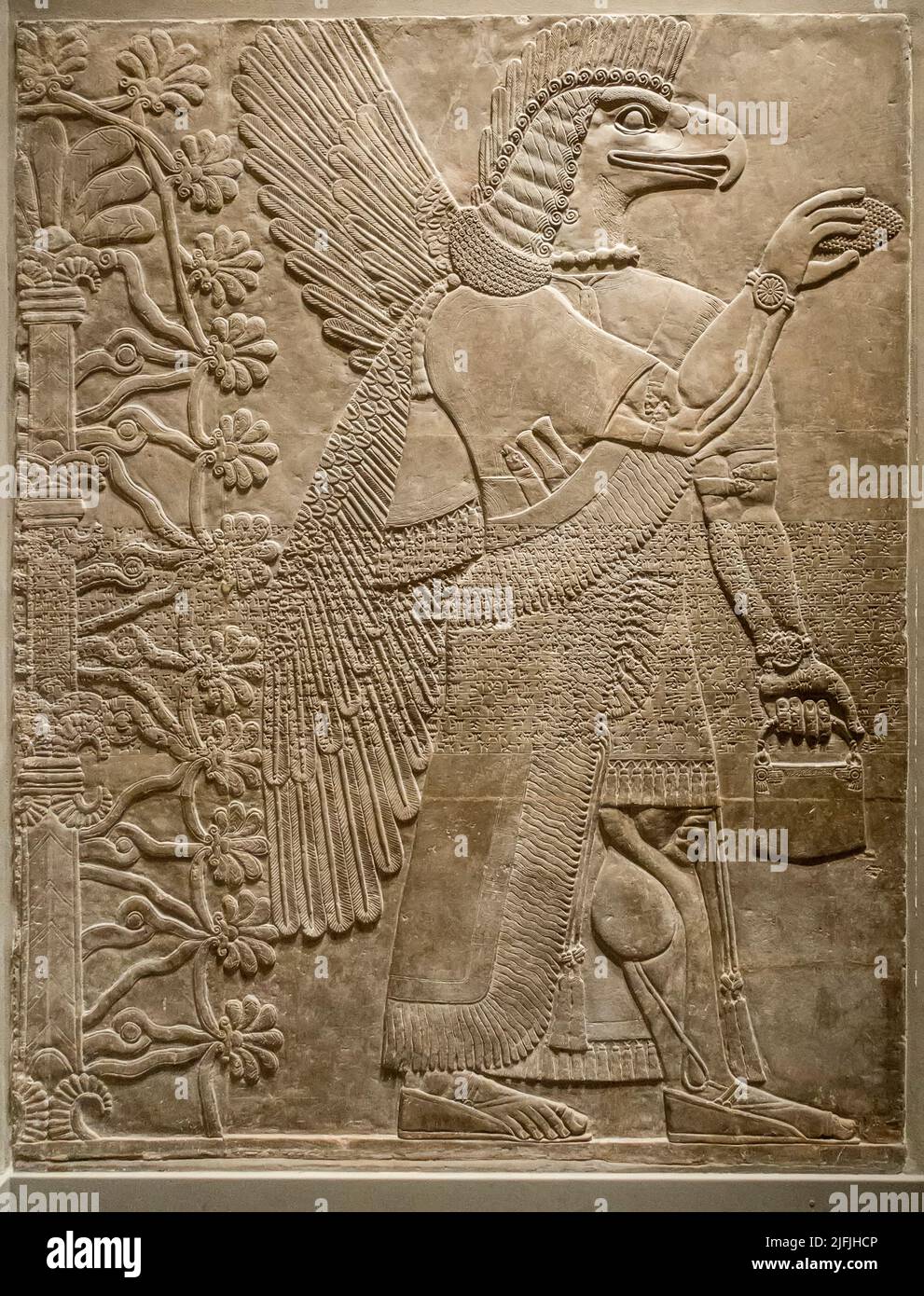 Assyrisches Relief im Metropolitan Museum of Art (MET) in New York, USA Stockfoto