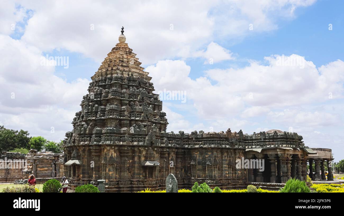 Blick auf den Mahadeva Tempel, Itagi, Koppal, Karnataka, Indien. Stockfoto