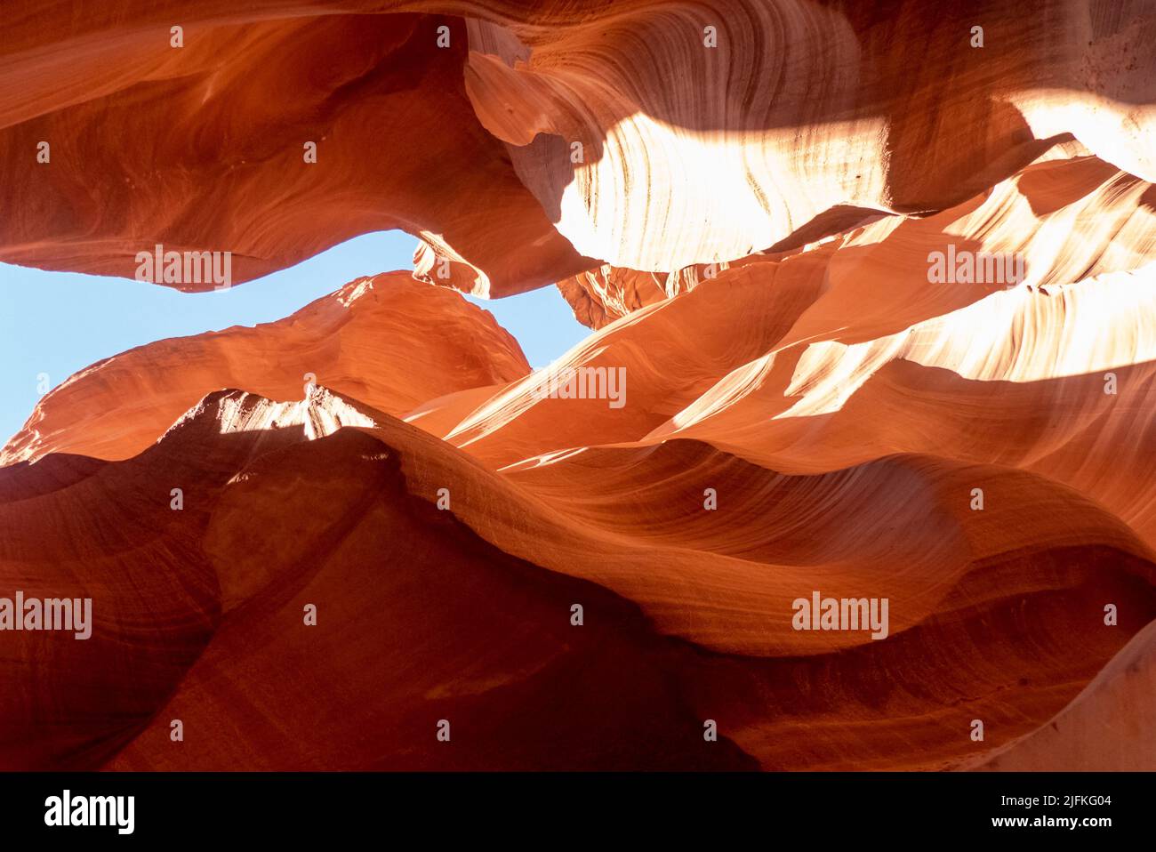 Lower Antelope Canyon in der Nähe von Page, Arizona. Im Slot Canyon. Stockfoto