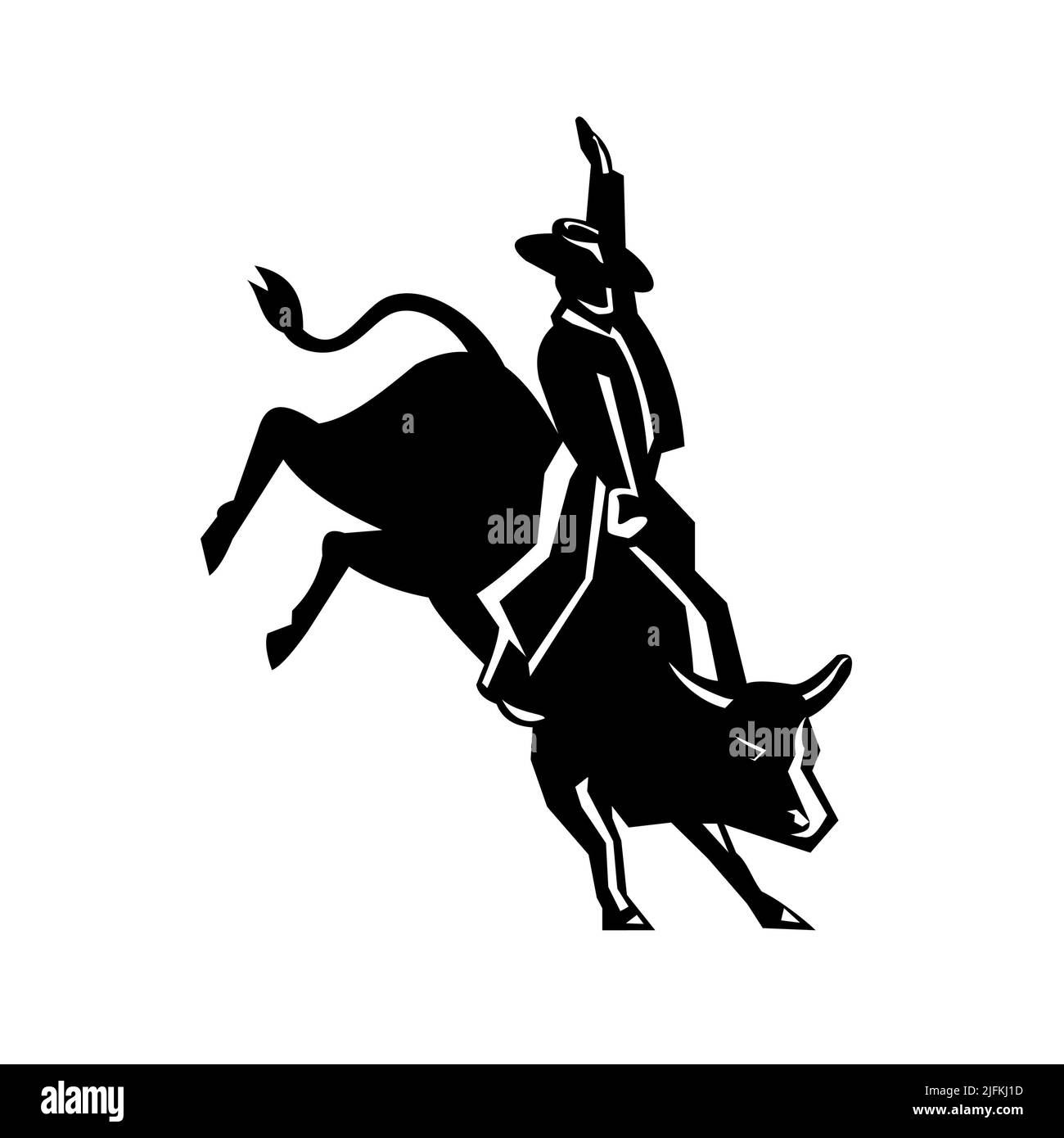 Illustration rodeo cowboy riding horse -Fotos und -Bildmaterial in ...