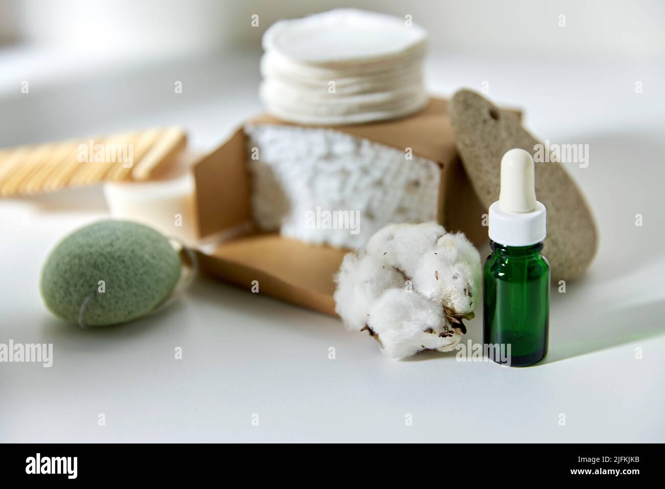 Naturkosmetik und Körperpflege Öko-Produkte Stockfoto