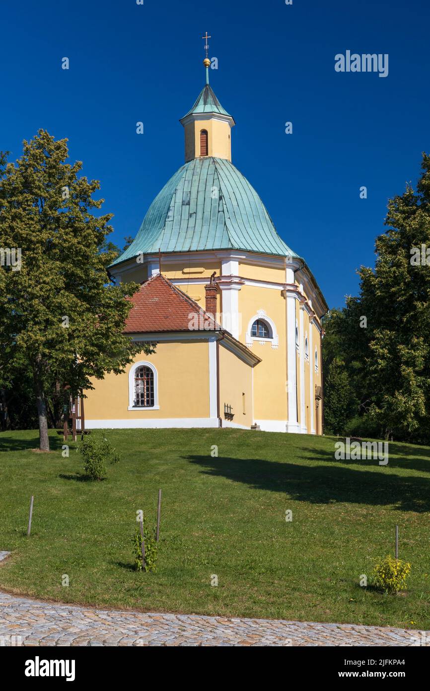 Wallfahrtsort Svaty Antoninek, Blatnice, Südmähren, Tschechische Republik. Stockfoto