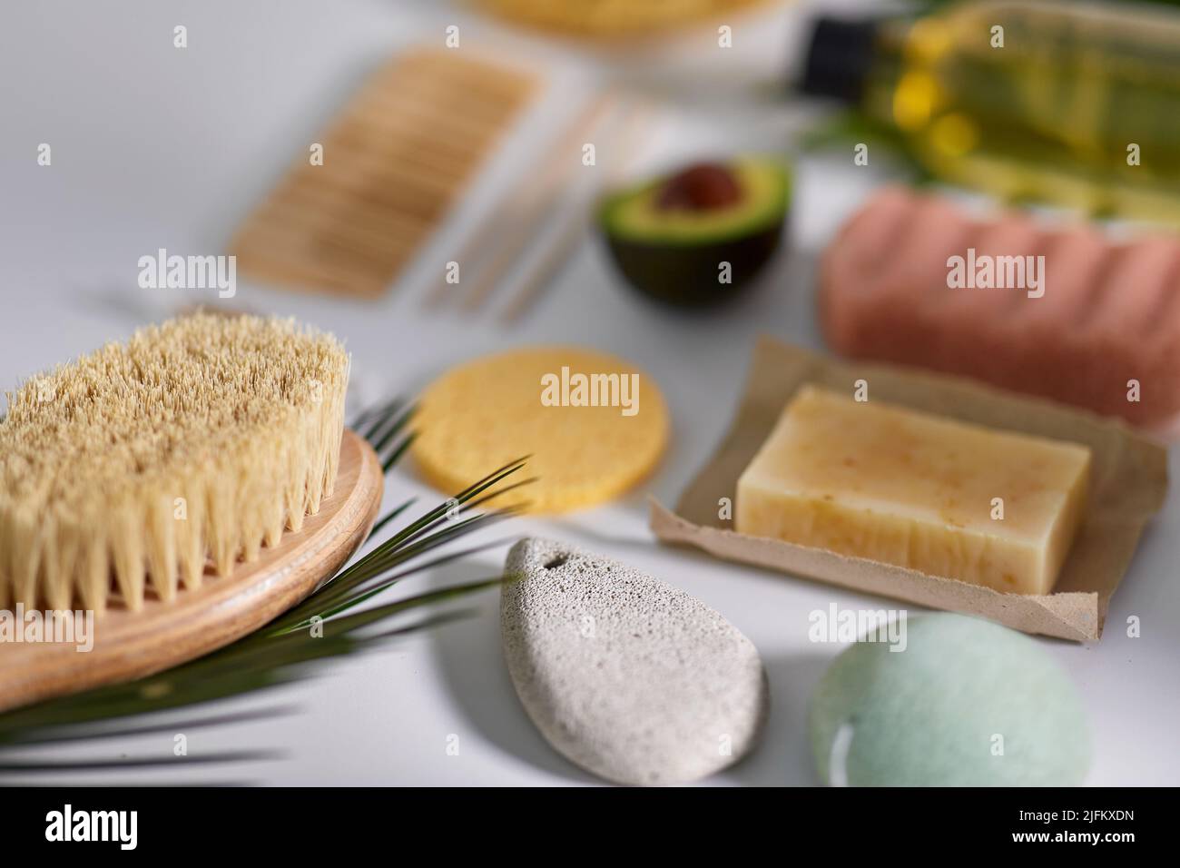 Naturkosmetik und Körperpflege Öko-Produkte Stockfoto