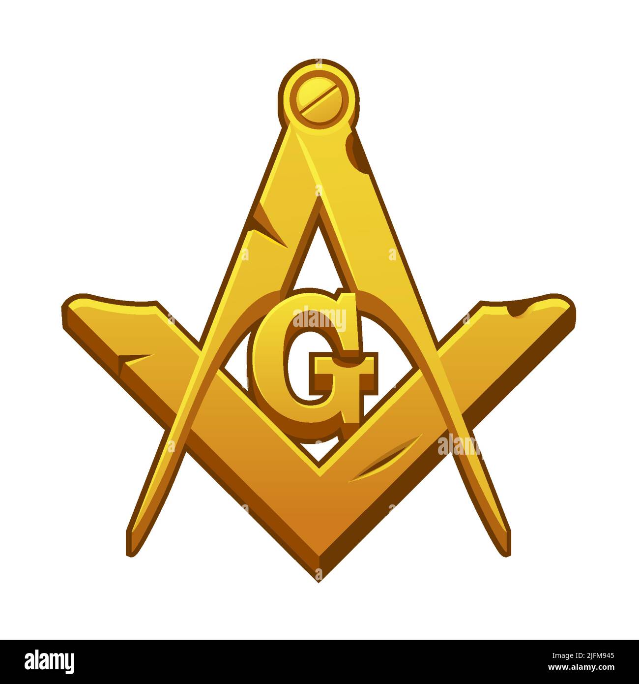 Kompasse und Quadrat. Vektor Freimaurer Symbol, heilige Gesellschaft. Stock Vektor