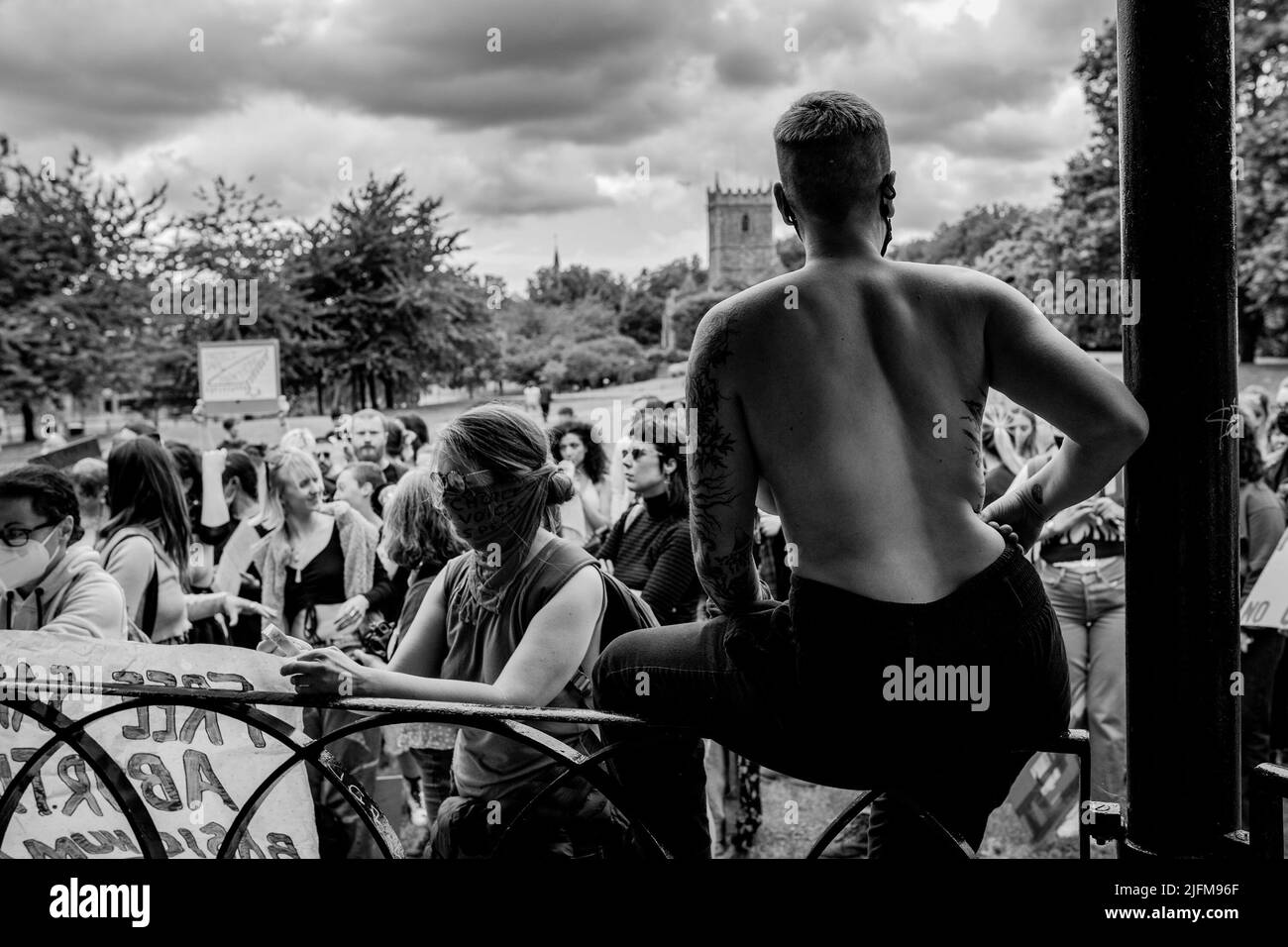 Demonstration für Abtreibungsrechte in Bristol, Großbritannien, am Sonntag, 3. Juli 2022 Stockfoto