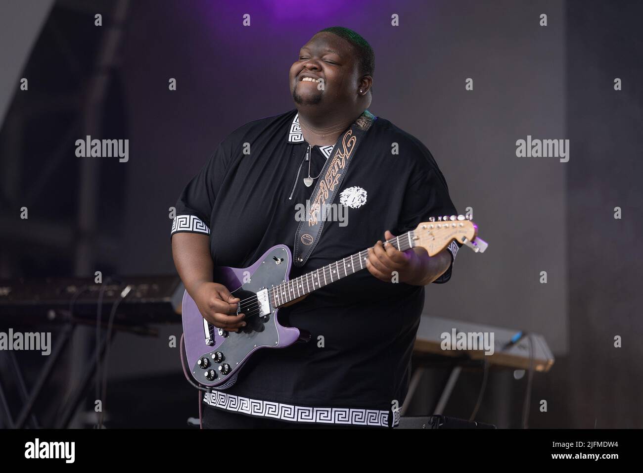 Christone Kingfish Ingram tritt auf der Rainbow Stage im American Express Present BST Hyde Park in London, England, auf. Kredit: S.A.M./Alamy Live Nachrichten Stockfoto