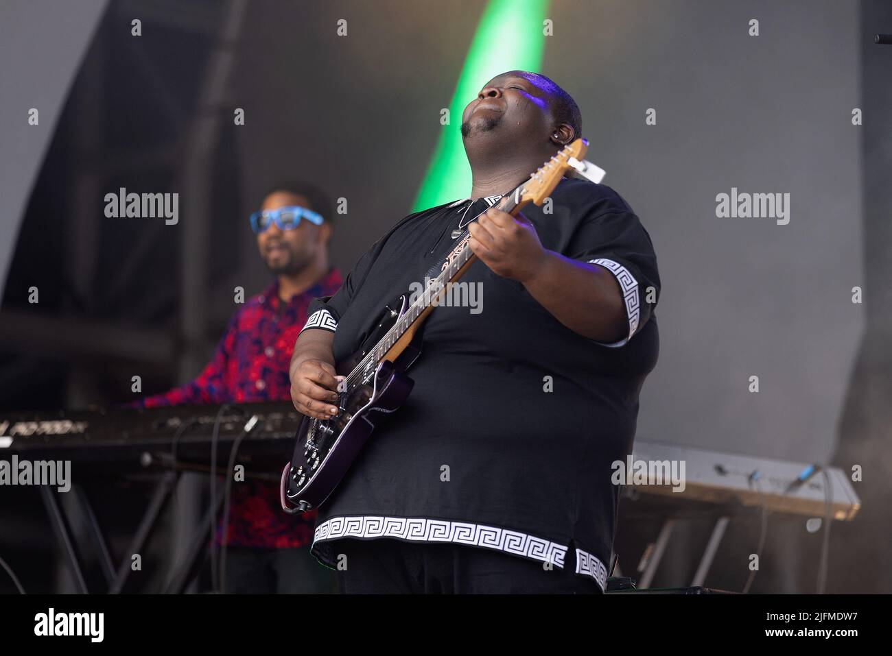 Christone Kingfish Ingram tritt auf der Rainbow Stage im American Express Present BST Hyde Park in London, England, auf. Kredit: S.A.M./Alamy Live Nachrichten Stockfoto