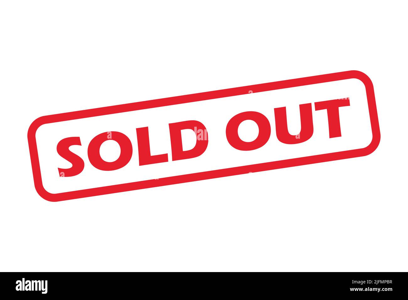 Ausverkauft Logo Zeichen Symbol isoliert auf weißem Hintergrund Stock Vektor