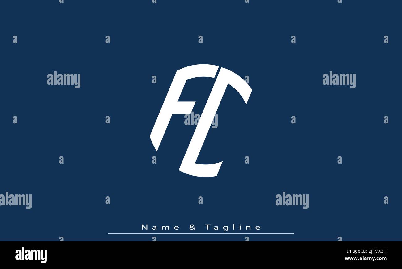 Alphabet Buchstaben Initialen Monogramm Logo FC , CF Stock Vektor